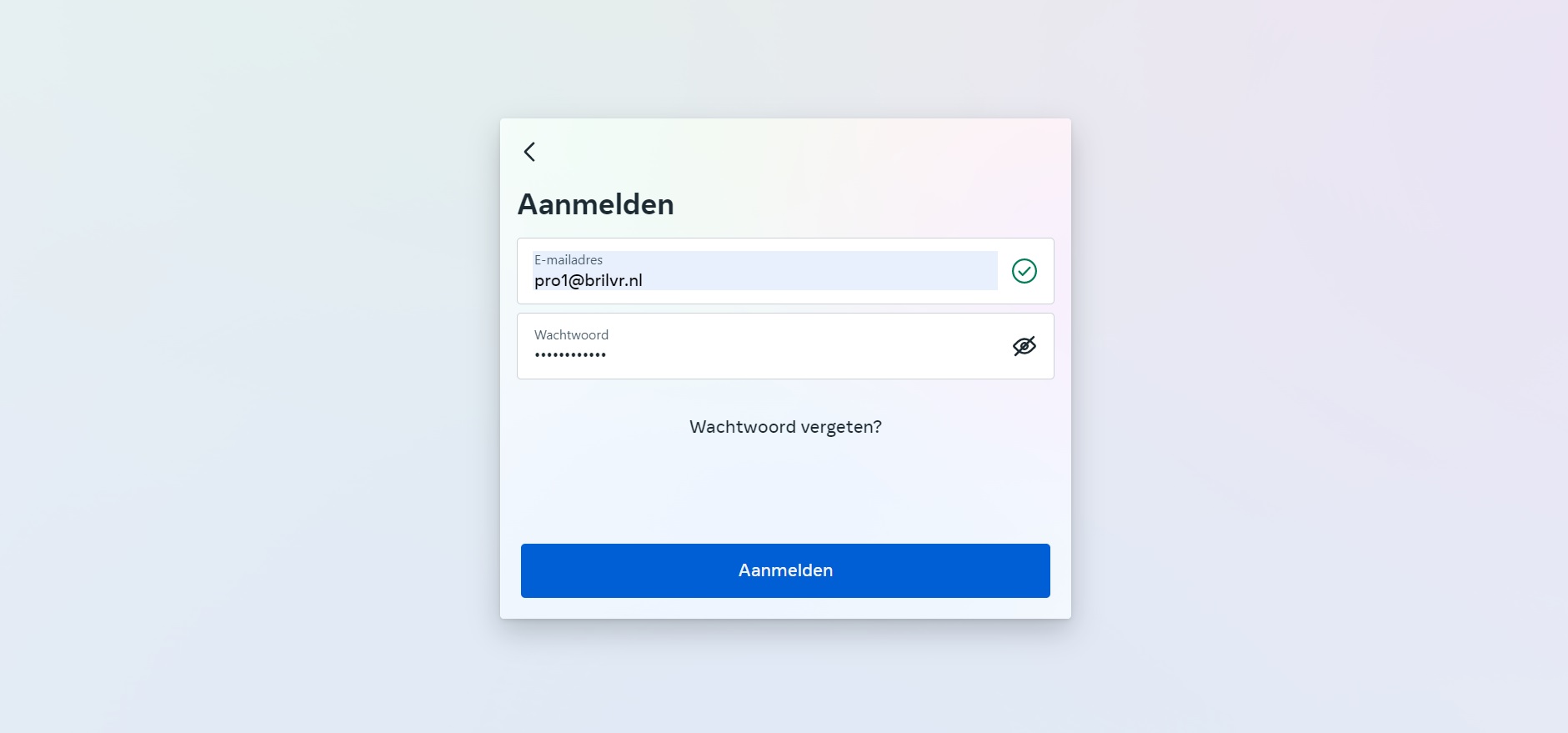 Account invullen