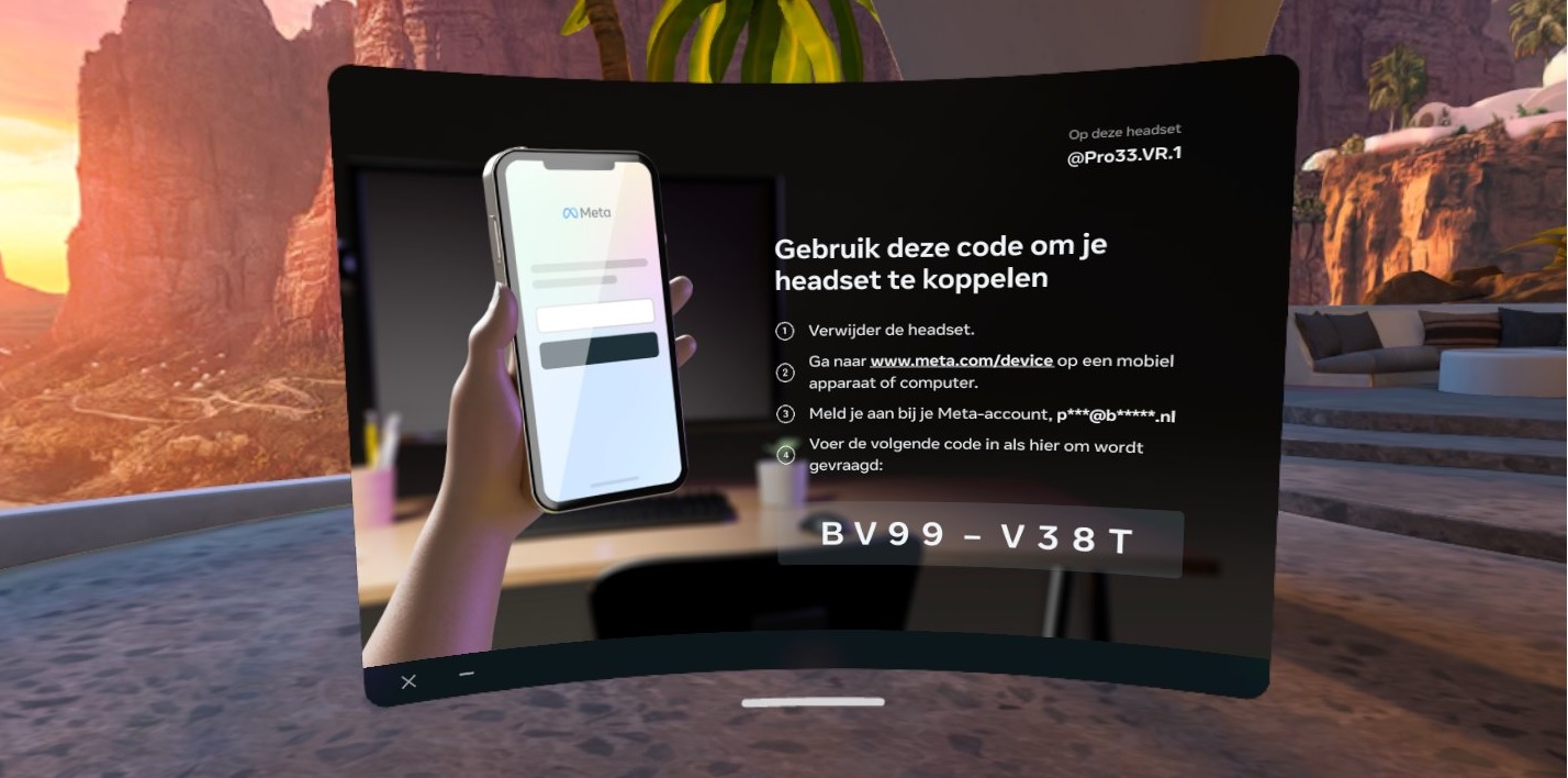 Koppelingscode VR bril