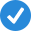 Checkmark blauw Checkmark blauw